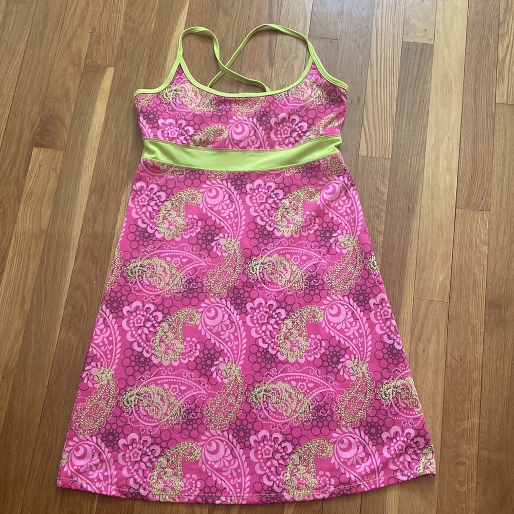 Lola athletic dress pink lime SMALL